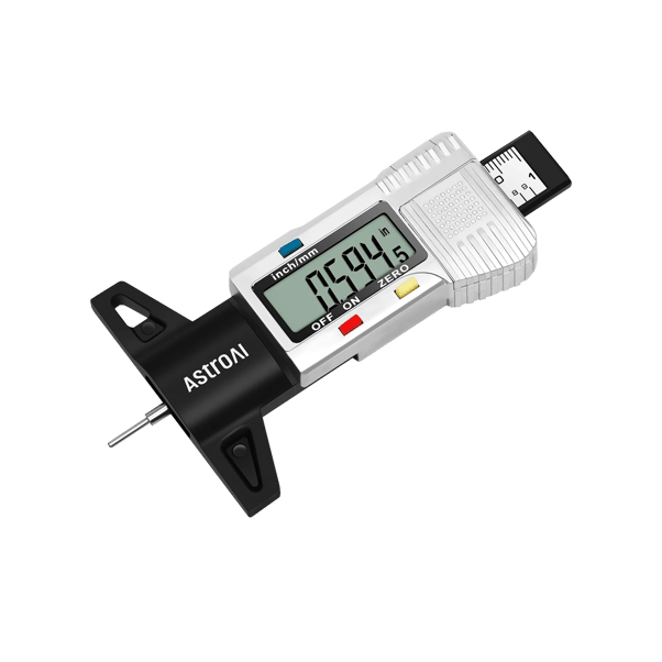AstroAl Digital Tire Tread Depth Gaugewith Inch and Millimeter Conversion of 0-1in for Car, Truck, SUV Motorcycle and Bus