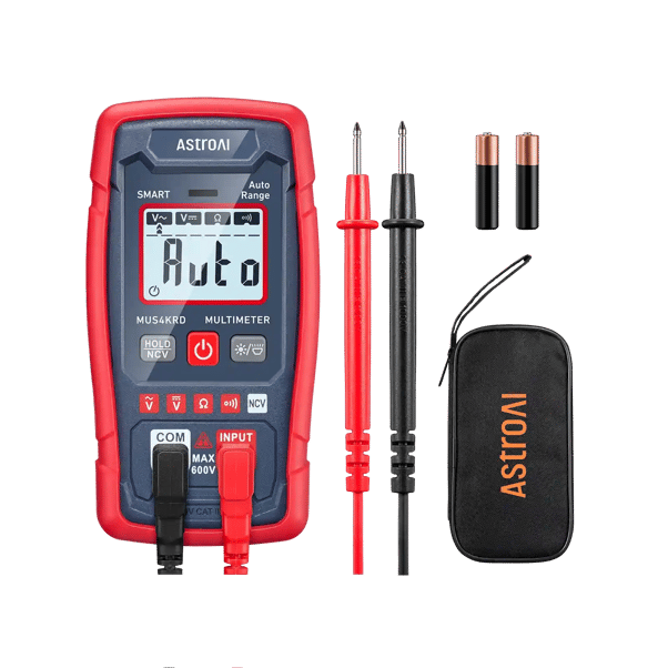 AstroAI Multimeter Tester 4000 Counts, Smart Measuring Mode, Auto-Ranging Digital Volt Meter, Fast Accurately Measures AC/DC Voltage, Resistance, Continuity, Supports a Non-Contact Voltage Function