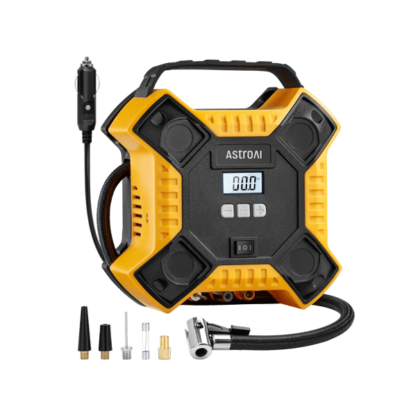 AstroAI Compresor de Llantas Neumaticos 160 PSI Aire Neumaticos（ Amarillo）