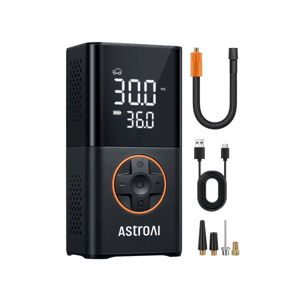 AstroAI L7 Kabelloser Elektrische Luftpumpe, Tragbare Akku Fahrradpumpe mit alle ventile