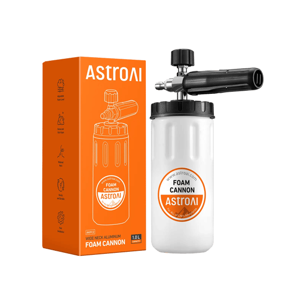 AstroAI Cañón de Espuma, Lanzador de Presión para Coche, Alta Resistencia Espuma, Botella de 1 Litro