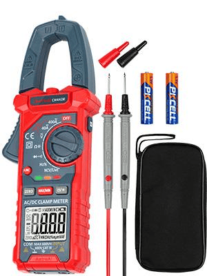 AstroAI CM4K0R Digital Clamp Meter 4000 Counts, Measuring AC/DC Voltage, Amp, Resistance, Capacitance, Frequency, Continuity, Live Wire Test, etc.