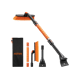AstroAI 39.37" Ice Scraper Snow Brush for Car Windshield with 360° Pivoting Brush Head, EVA Foam Grip and Upgraded C-Shaped for Car, Truck, SUV(Orange)
