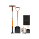 AstroAI 2" 1 Ice Scraper & Snow Shovel Kit, 47.2" Ice Scrapers for Car Windshield and 360° Pivoting Snow Brush, Extendable Snow Shovel with Foam Grip, Orange
