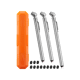 AstroAI Pencil Tire Pressure Gauge (10-75PSI,120PSI ±2% Span), Valve Caps with Case, Stainless Steel Body, and Metal Made Nozzle 3 Measurements