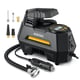 AstroAI Tyre Inflator Air Compressor 12V DC, 35LPM 100W Powerful Portable Car Tyre Pump Auto-Stop with Digital Pressure Gauge, 4 Valve Adaptors and LED Light, Car Accessories