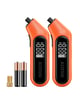 AstroAI Tire Pressure Gauge Digital 3-300PSI Large Screen with Backlight and Flashlight, ANSI 2A High Accuracy, Compatible with Schrader Valves, 4 Units, Presta Valve Adapter Included, Orange 2 Pack