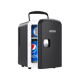 AstroAI Mini Refrigerador, 4L 6 Latas de Refrescos (Negro)
