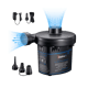 AstroAI 空気入れ プール AC電源/DC電源/充電式バッテリー給電 tiny pump 電動エアーポンプ エアーポンプ 電動 タイニー ポンプ ポンプ式 空気抜き 両対応 3種類のノズル付き PSE認証済み 小型浮き輪 ゴムボート エアベット ビニール ブール適用