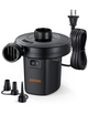AstroAI 空気入れ プール AC電源/DC電源/充電式バッテリー給電 tiny pump 電動エアーポンプ エアーポンプ 電動 タイニー ポンプ ポンプ式 空気抜き 両対応 3種類のノズル付き PSE認証済み 小型浮き輪 ゴムボート エアベット ビニール ブール適用