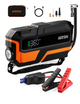 AstroAI 6000A and 150PSI Car Battery Booster Jump Starter Tyre Inflator, Jump Starter Power Pack with Air Compressor, for 12V Vehicles (10L Petrol/8L Diesel), Intuitive LED Screen, Full Accessory Kit