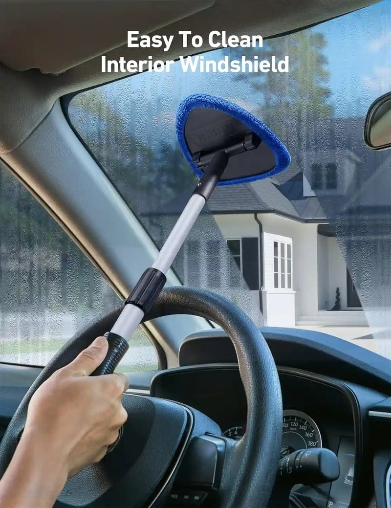 AstroAI Microfiber Car Windshield Cleaner Blue