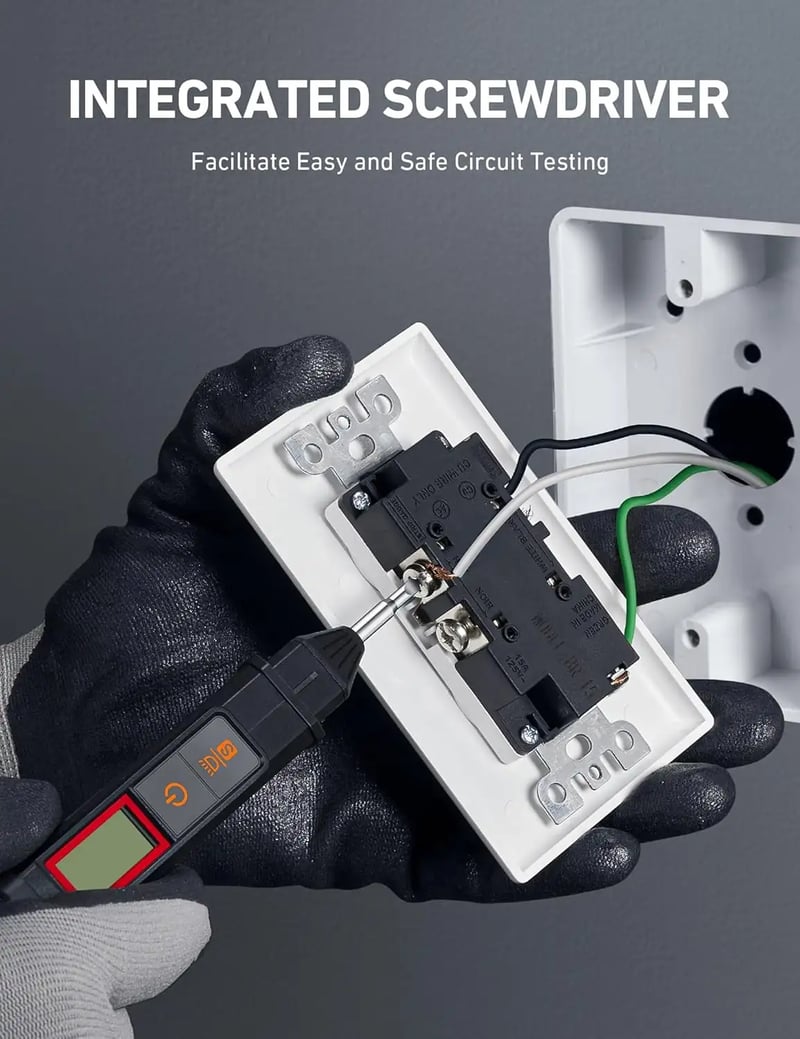 AstroAI VTS1000H Voltage Tester Non Contact Voltage Detector, Dual Range AC 12V/70V-1000V, Live Wire Test, LCD Percentage Display