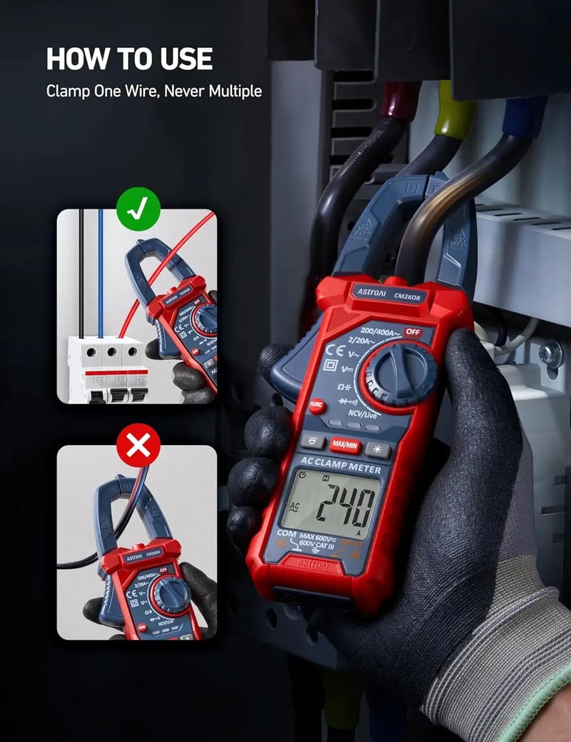 AstroAI 2000 Counts Multimeter, Multi Clamp Meter, Model CM2K0R