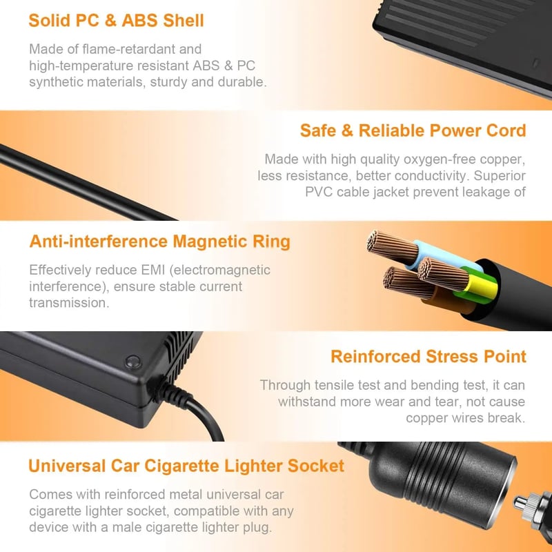 AstroAI AC to DC Converter, 15A/110V to 12V DC
