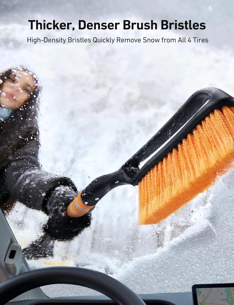 AstroAI 27 Inch Snow Brush 1 Pack (Orange)