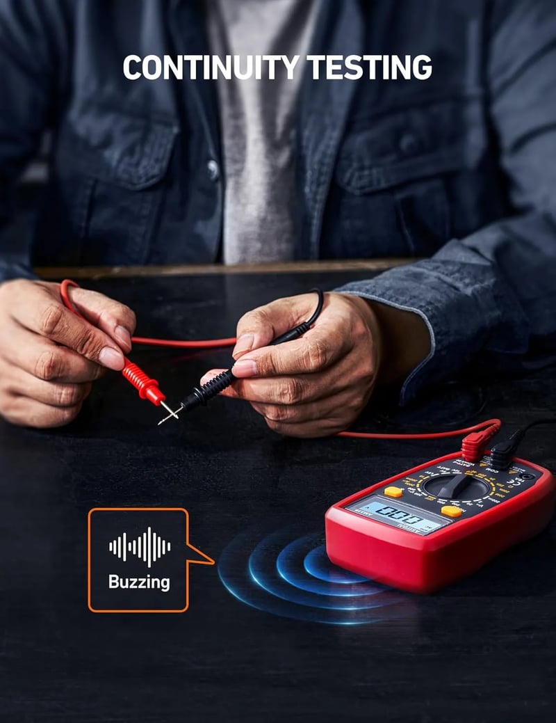AstroAI 7 Function Digital Multimeter Tester 2000 Counts, Measures DC/AC Voltage, Current, Resistance, Continuity, Diode, and More