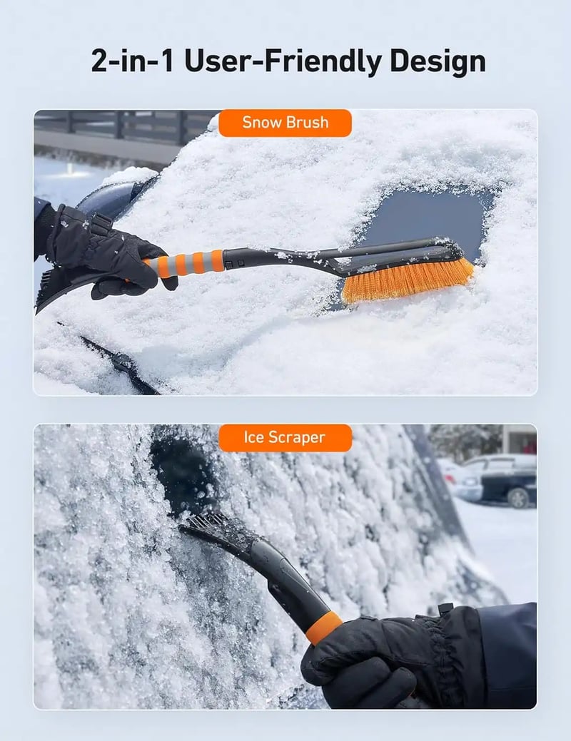 AstroAI 27 Inch Snow Brush 1 Pack (Orange)