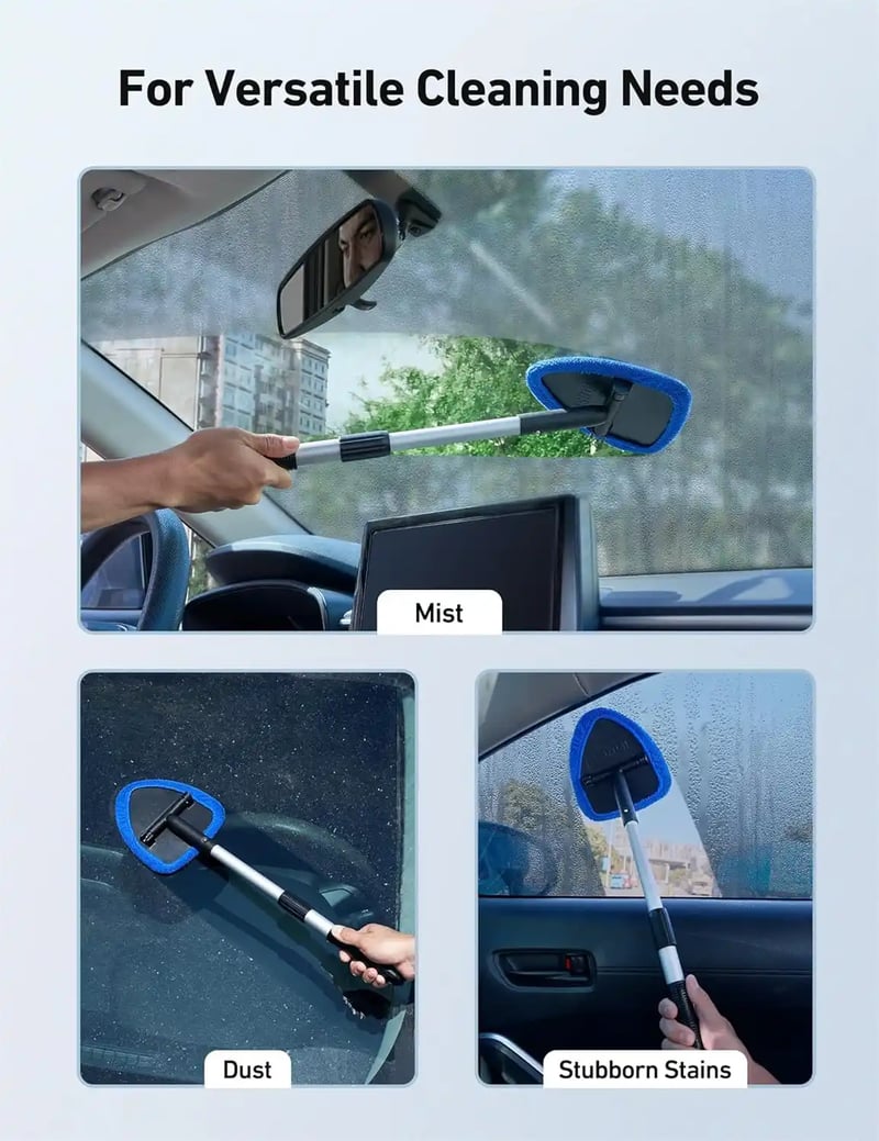 AstroAI Microfiber Car Windshield Cleaner Blue