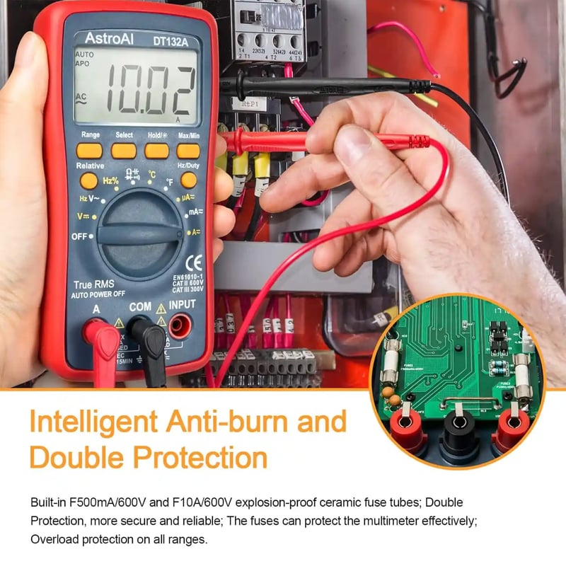 AstroAI 4000 Counts TRMS Digital Multimeter, Model DT132A