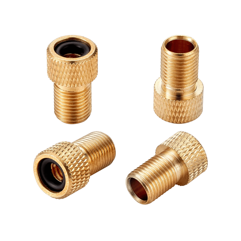 AstroAI Brass Presta Valve Adapter, Convert Presta to Schrader Valve Adaptor for Bikes, Inflate Tire by Standard Pump or Air Compressor (4 Pack)