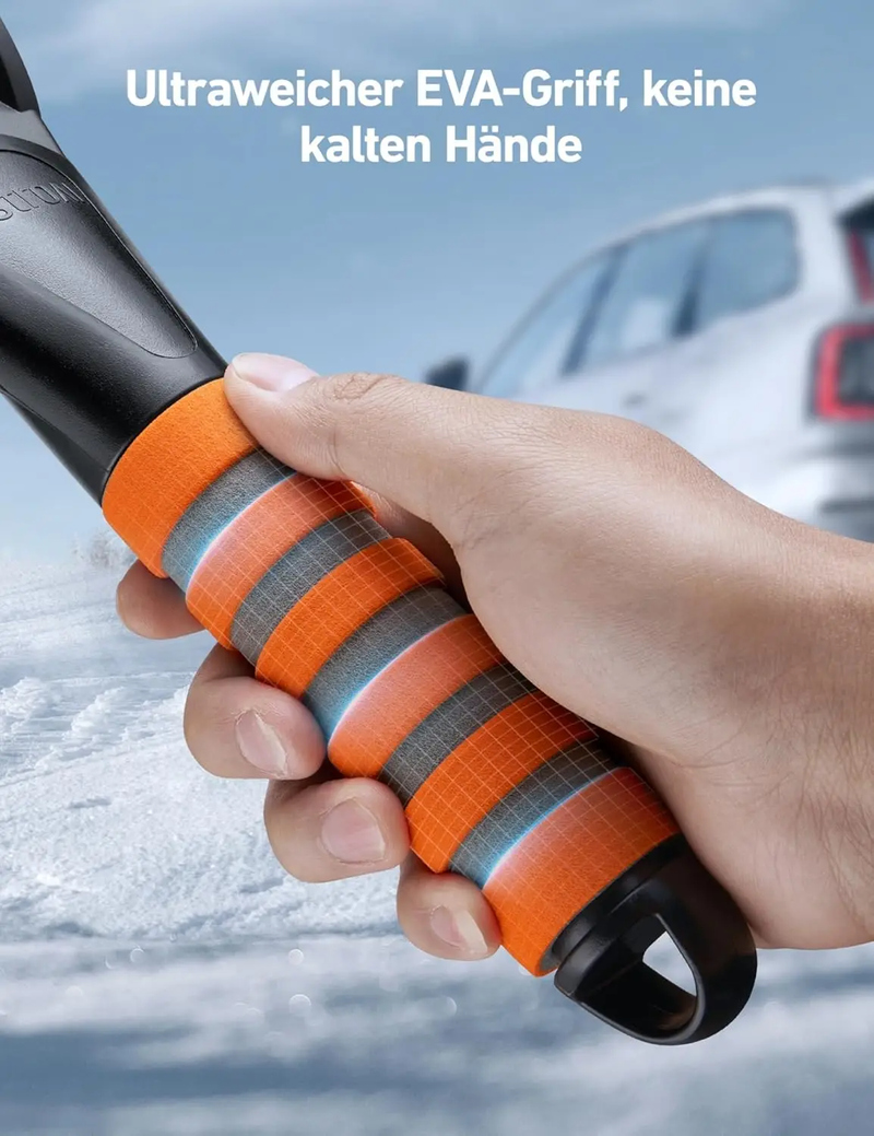 AstroAI Eiskratzer Auto Profi Scheibenkratzer Auto Effizienter & Sicherer mit Ergonomischem Ultraweichem Eva-Griff