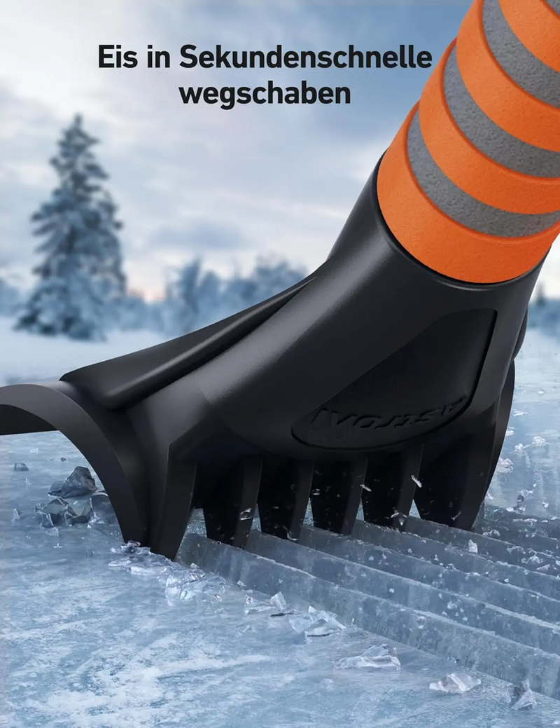AstroAI Eiskratzer Auto Profi Scheibenkratzer Auto Effizienter & Sicherer mit Ergonomischem Ultraweichem Eva-Griff