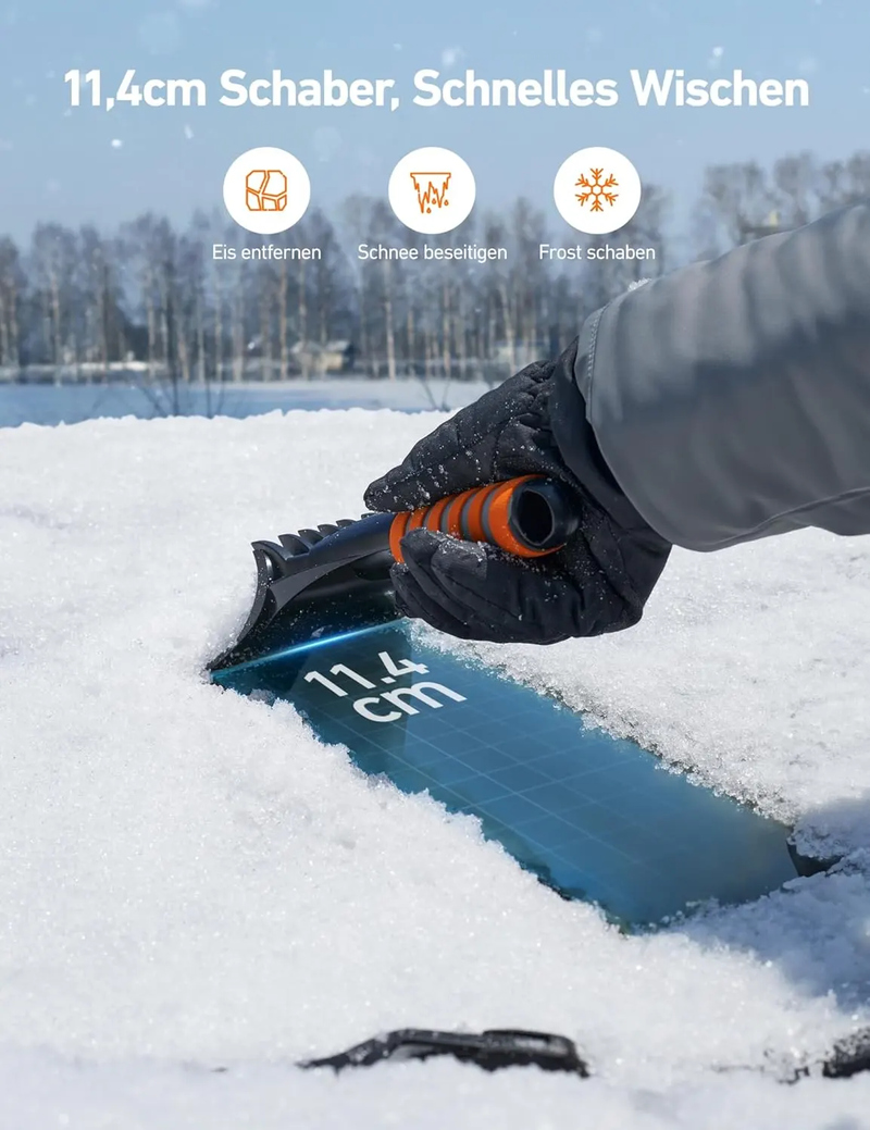 AstroAI Eiskratzer Auto Profi Scheibenkratzer Auto Effizienter & Sicherer mit Ergonomischem Ultraweichem Eva-Griff